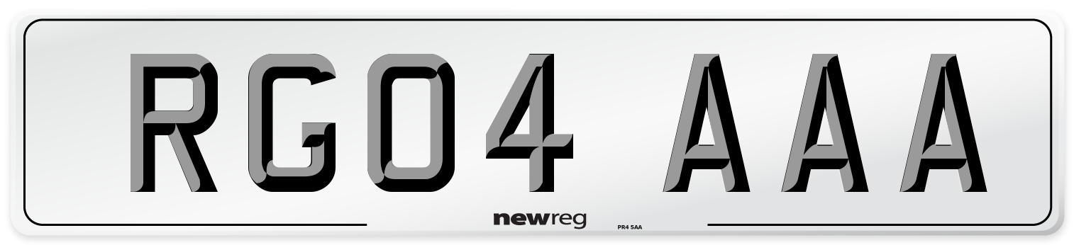 RG04 AAA Number Plate from New Reg